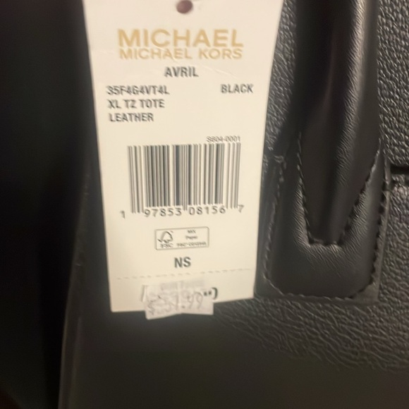 Michael Kors Avril XL Black tote BNWT, large purse, black leather purse, design - Picture 10 of 11